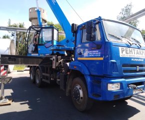 Автокран 25 тонн, 33 метра КС-55713-1К-4В Клинцы; на базе КаМаз 65115